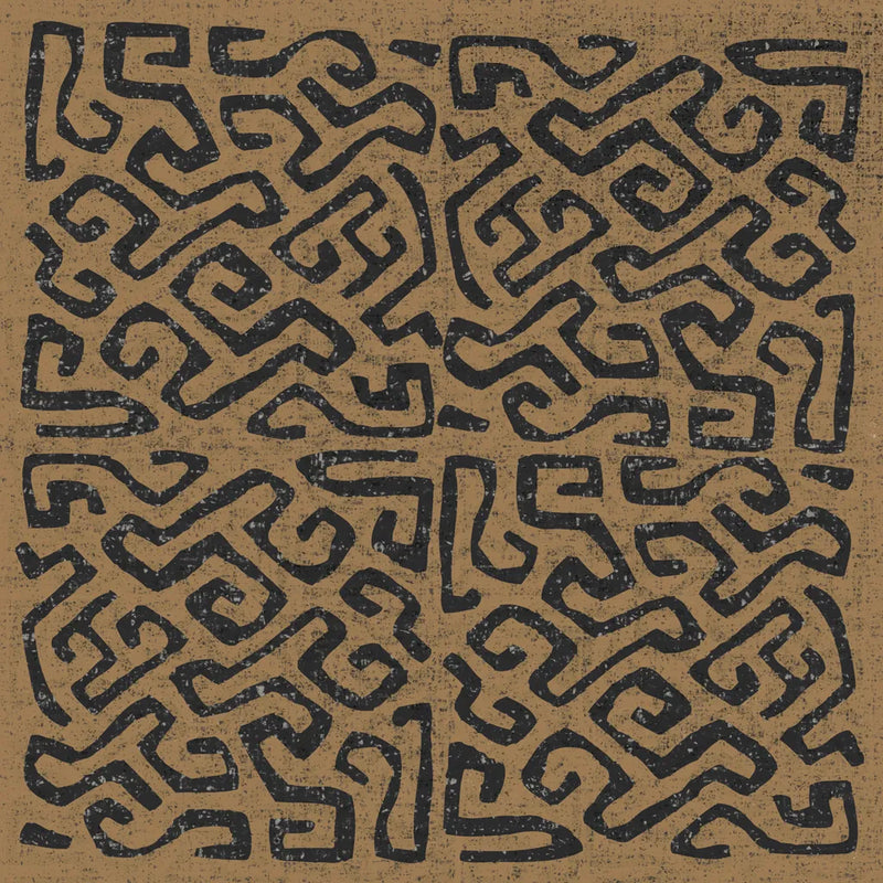 Kuba Play I Brown by Cheryl Warrick. SKU 77619a. Archival Giclee Fine art print for wall decor.