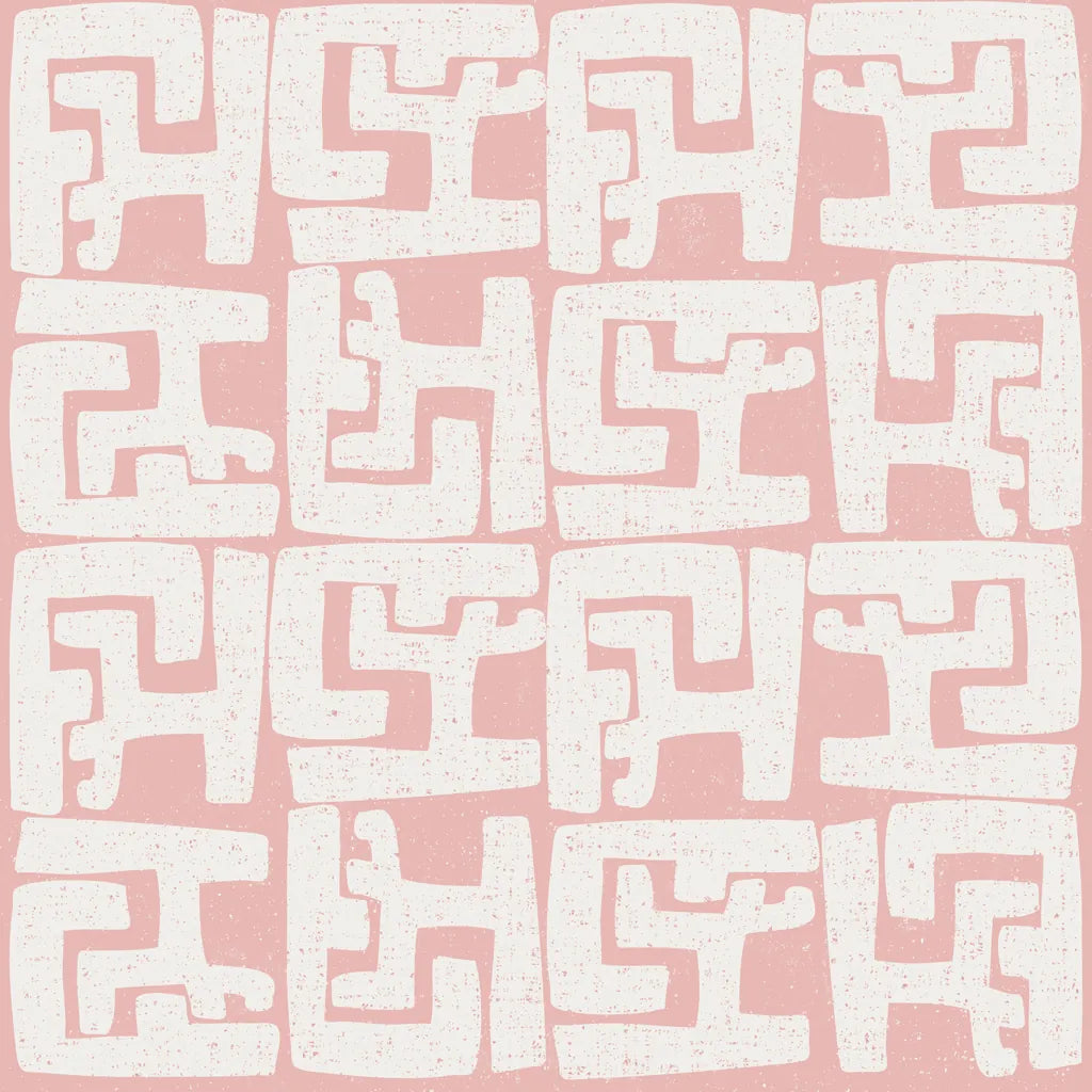 Kuba Play II Blush by Cheryl Warrick. SKU 82380a. Archival Giclee Fine art print for wall decor.