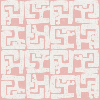 Kuba Play II Blush by Cheryl Warrick. SKU 82380a. Archival Giclee Fine art print for wall decor.