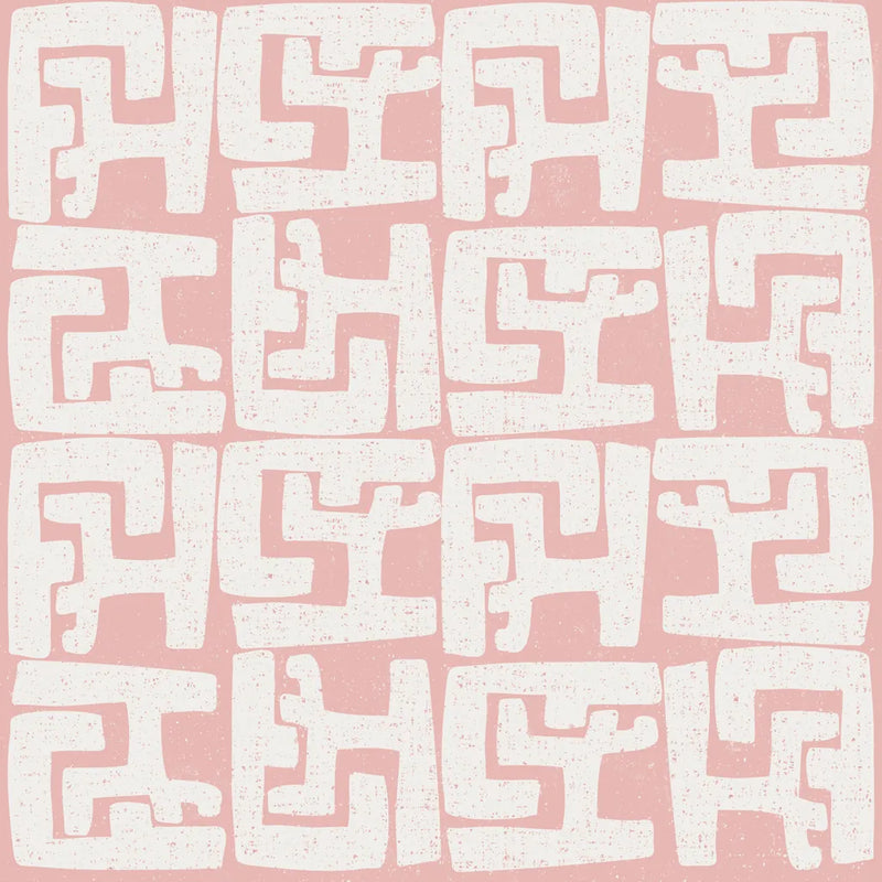 Kuba Play II Blush by Cheryl Warrick. SKU 82380a. Archival Giclee Fine art print for wall decor.