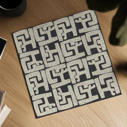 Kuba Play II Neutral by Cheryl Warrick. Shown as a detailed flat fine art print, highlighting archival giclee quality. Available as an archival giclee rolled canvas, fine art paper, or poster print. SKU 63179a.