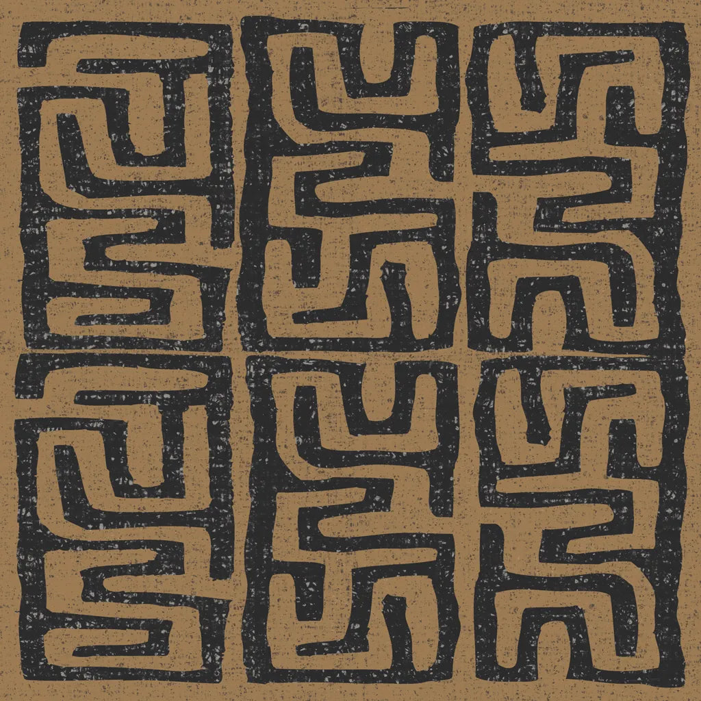 Kuba Play III Brown by Cheryl Warrick. SKU 77620a. Archival Giclee Fine art print for wall decor.