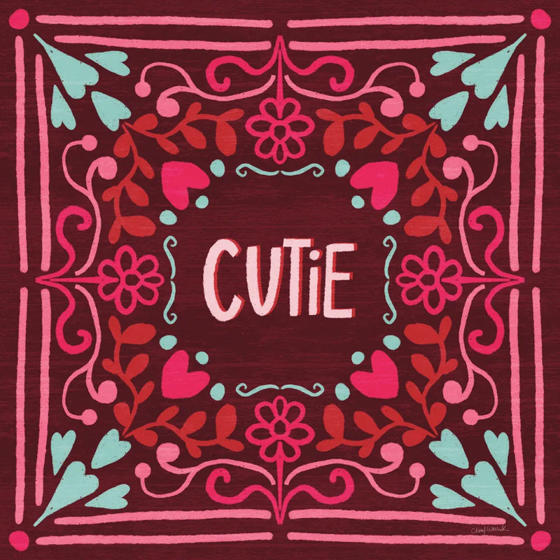 Love Sentiments Cutie by Cheryl Warrick. SKU 104049a. Archival Giclee Fine art print for wall decor.
