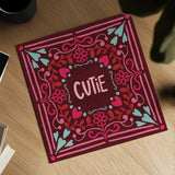 Love Sentiments Cutie by Cheryl Warrick. Shown as a detailed flat fine art print, highlighting archival giclee quality. Available as an archival giclee rolled canvas, fine art paper, or poster print. SKU 104049a.