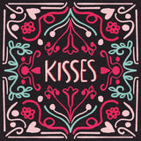 Love Sentiments Kisses by Cheryl Warrick. SKU 104046a. Archival Giclee Fine art print for wall decor.