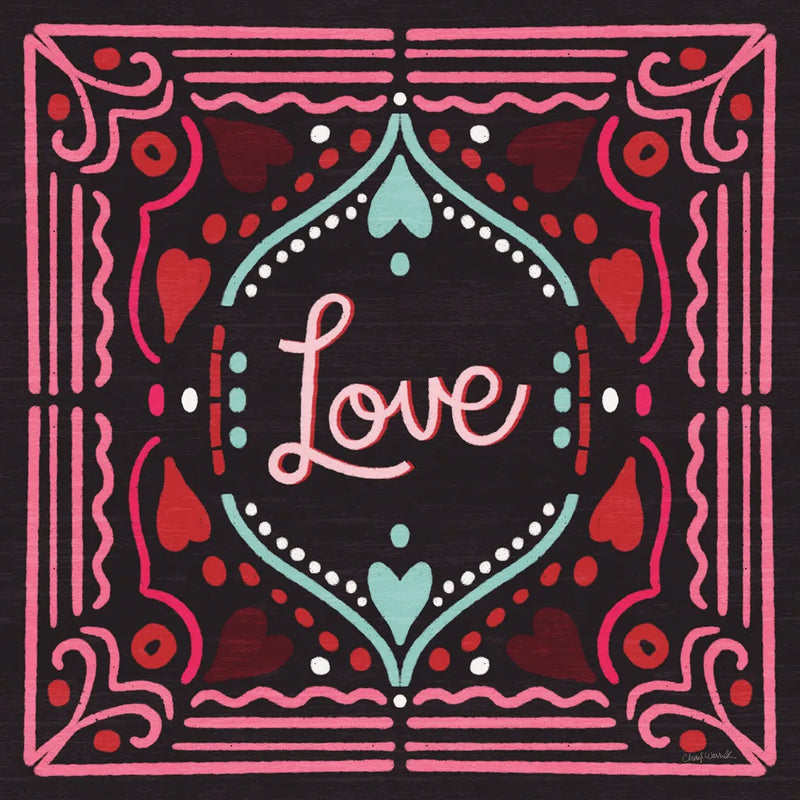 Love Sentiments Love by Cheryl Warrick. SKU 104045a. Archival Giclee Fine art print for wall decor.