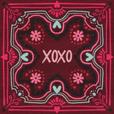 Love Sentiments XOXO by Cheryl Warrick. SKU 104044a. Archival Giclee Fine art print for wall decor.