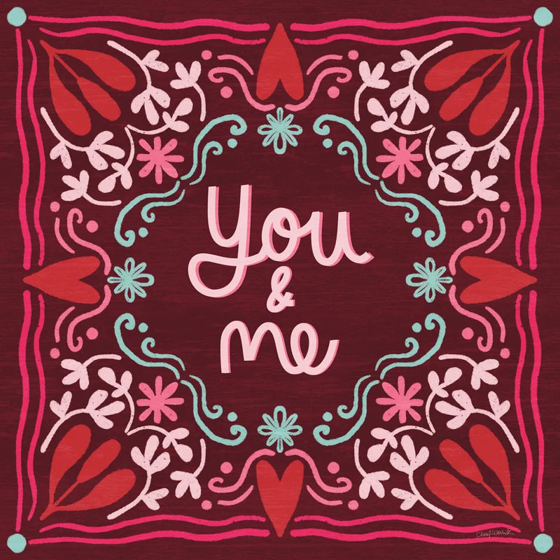 Love Sentiments You and Me by Cheryl Warrick. SKU 104043a. Archival Giclee Fine art print for wall decor.