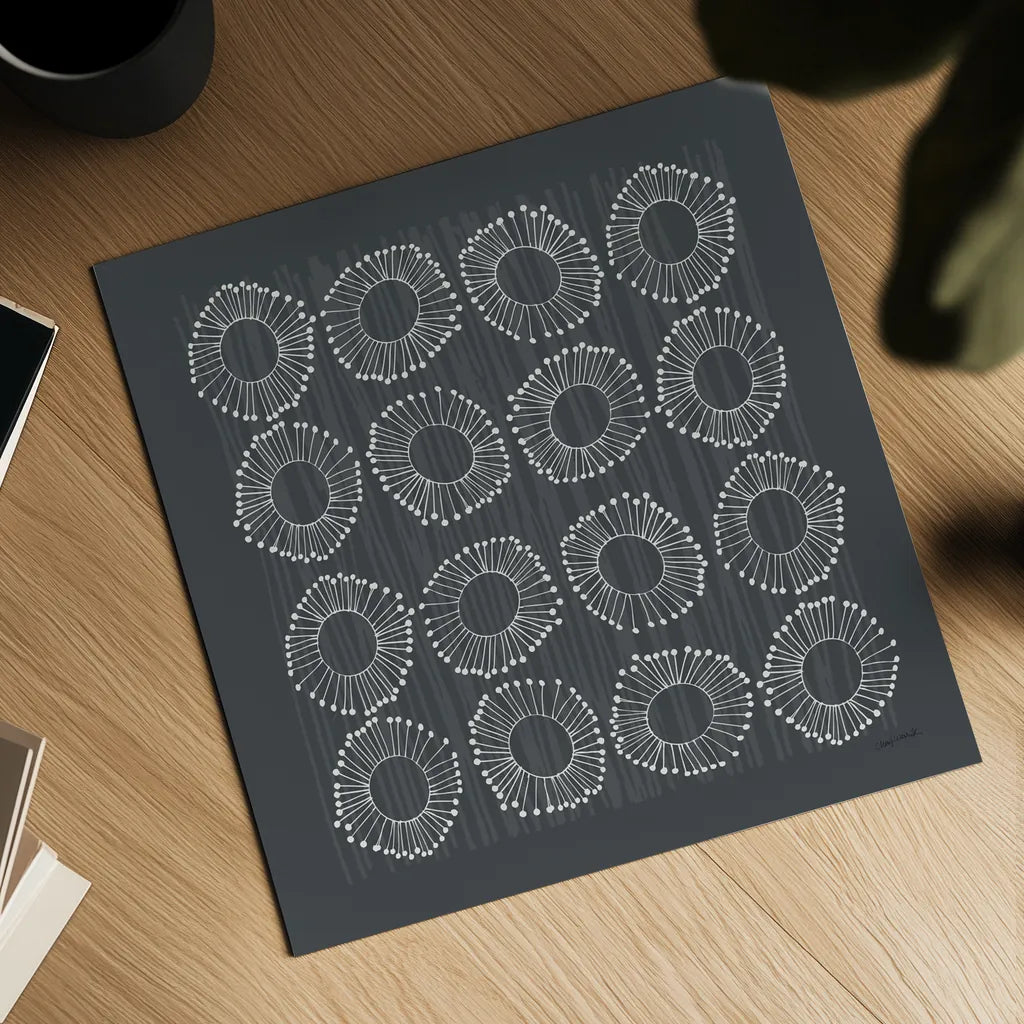 Main Street Twirled Gray by Cheryl Warrick. Shown as a detailed flat fine art print, highlighting archival giclee quality. Available as an archival giclee rolled canvas, fine art paper, or poster print. SKU 79798a.