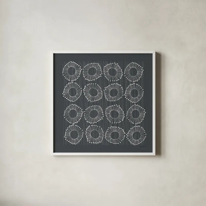 Main Street Twirled Gray by Cheryl Warrick. Shown in a crisp white glass frame for a clean and minimalist style. Available as an archival giclee rolled canvas, fine art paper, or poster print. SKU 79798a.