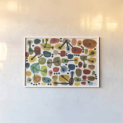 Mid Century I by Cheryl Warrick. shown as a paper print in a white frame. Available as a archival giclee rolled canvas, fine art paper, or poster print. SKU 22753i.