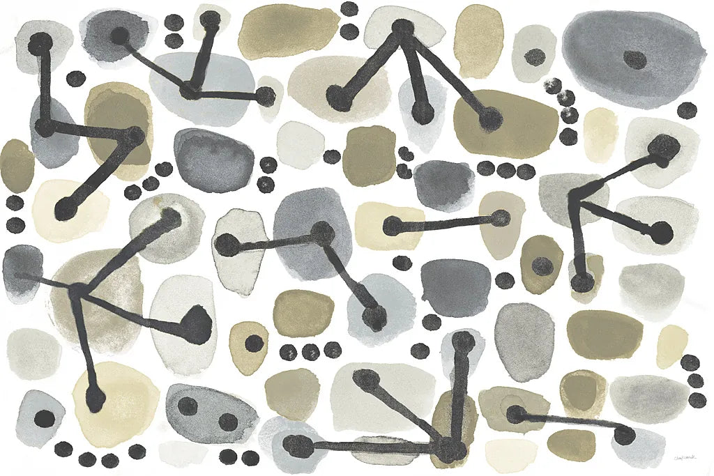 Mid Century I Achroma by Cheryl Warrick. SKU 30004i. Archival Giclee Fine art print for wall decor.