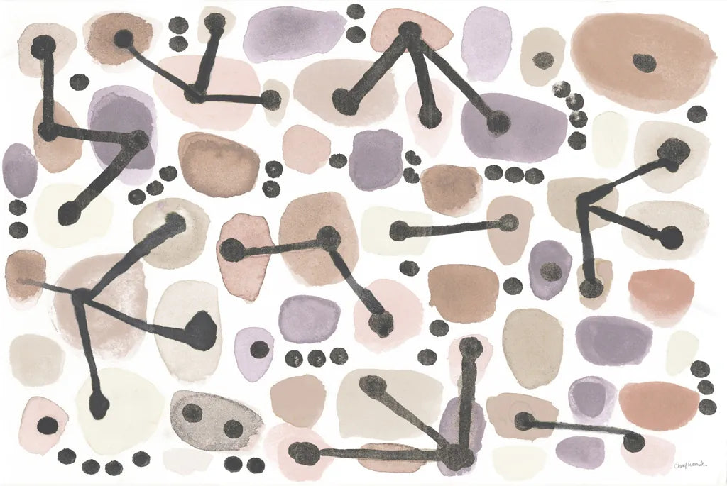 Mid Century I Blush by Cheryl Warrick. SKU 42737i. Archival Giclee Fine art print for wall decor.