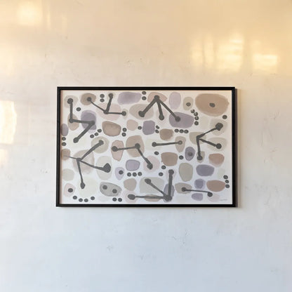 Mid Century I Blush by Cheryl Warrick. shown as a paper print in a black flame. Available as a archival giclee rolled canvas, fine art paper, or poster print. SKU 42737i.