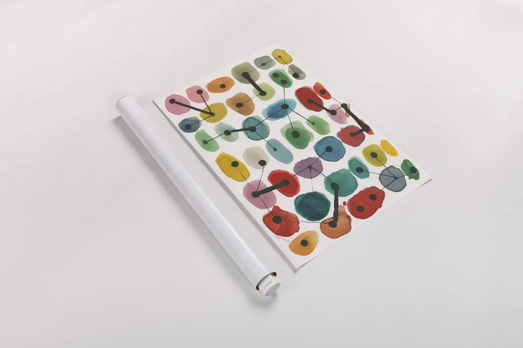 Mid Century II by Cheryl Warrick. shown as a rolled paper print. Available as archival giclee rolled canvas, fine art paper, or poster print. SKU 22754i.