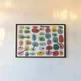 Mid Century II by Cheryl Warrick. shown as a paper print in a black flame. Available as a archival giclee rolled canvas, fine art paper, or poster print. SKU 22754i.