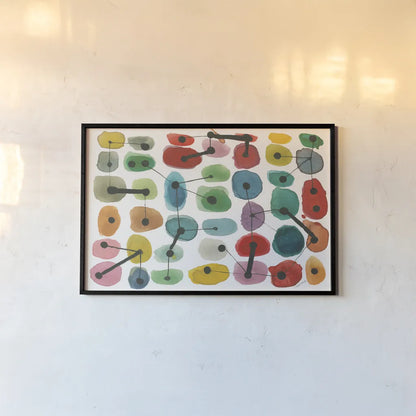 Mid Century II by Cheryl Warrick. shown as a paper print in a black flame. Available as a archival giclee rolled canvas, fine art paper, or poster print. SKU 22754i.