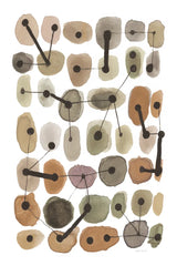 Mid Century II Warm Neutral Vertical by Cheryl Warrick. SKU 77624h. Archival Giclee Fine art print for wall decor.