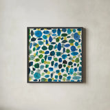 Mid Century III Crop by Cheryl Warrick. Shown in a sleek black glass frame for a contemporary gallery look. Available as an archival giclee rolled canvas, fine art paper, or poster print. SKU 18393a.