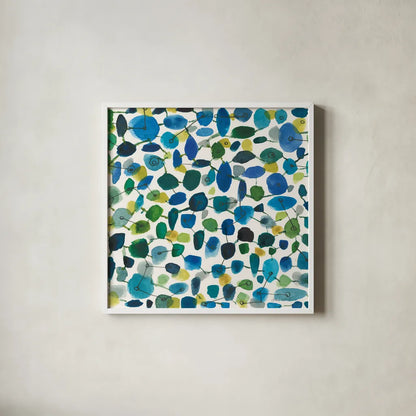 Mid Century III Crop by Cheryl Warrick. Shown in a crisp white glass frame for a clean and minimalist style. Available as an archival giclee rolled canvas, fine art paper, or poster print. SKU 18393a.