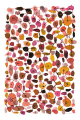Mid Century III Plum Vertical by Cheryl Warrick. SKU 77623h. Archival Giclee Fine art print for wall decor.