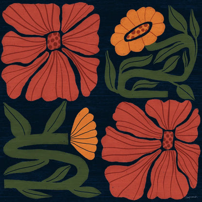 Modern Blooms I by Cheryl Warrick. SKU 102948a. Archival Giclee Fine art print for wall decor.