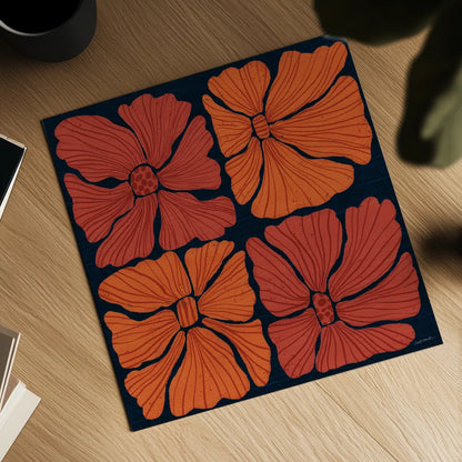 Modern Blooms II by Cheryl Warrick. Shown as a detailed flat fine art print, highlighting archival giclee quality. Available as an archival giclee rolled canvas, fine art paper, or poster print. SKU 102949a.