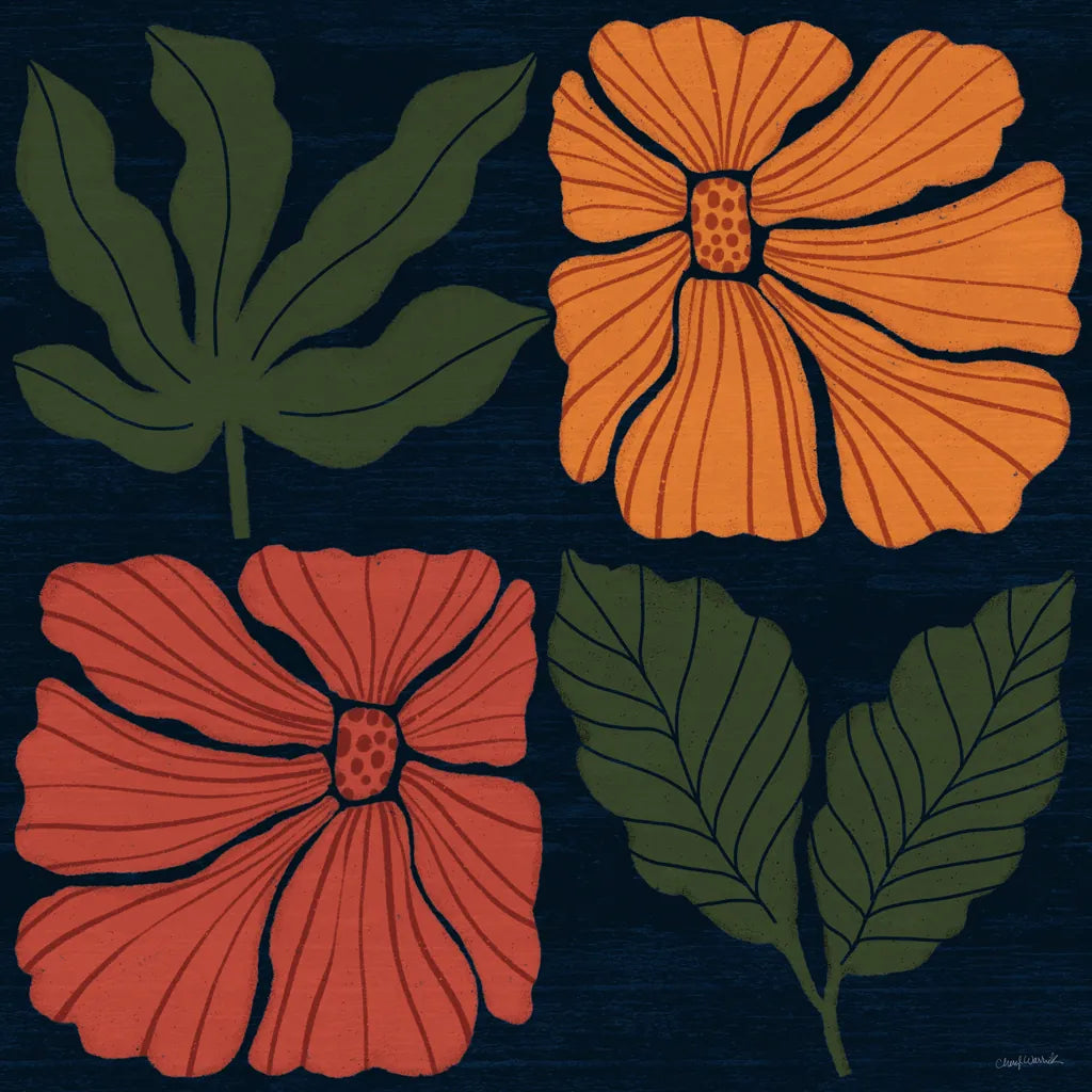 Modern Blooms IV by Cheryl Warrick. SKU 102951a. Archival Giclee Fine art print for wall decor.