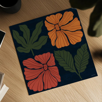 Modern Blooms IV by Cheryl Warrick. Shown as a detailed flat fine art print, highlighting archival giclee quality. Available as an archival giclee rolled canvas, fine art paper, or poster print. SKU 102951a.