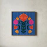 Modern Botanical I by Cheryl Warrick. Shown in a sleek black glass frame for a contemporary gallery look. Available as an archival giclee rolled canvas, fine art paper, or poster print. SKU 103994a.