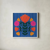 Modern Botanical I by Cheryl Warrick. Shown in a crisp white glass frame for a clean and minimalist style. Available as an archival giclee rolled canvas, fine art paper, or poster print. SKU 103994a.