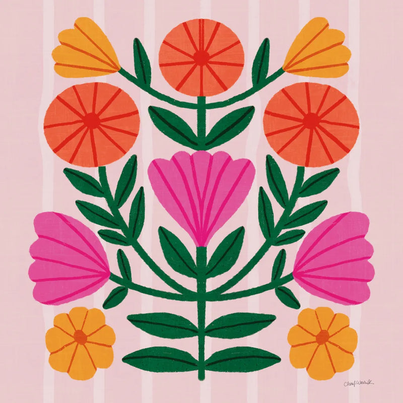 Modern Botanical II by Cheryl Warrick. SKU 103995a. Archival Giclee Fine art print for wall decor.