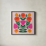 Modern Botanical II by Cheryl Warrick. Shown in a sleek black glass frame for a contemporary gallery look. Available as an archival giclee rolled canvas, fine art paper, or poster print. SKU 103995a.