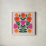 Modern Botanical II by Cheryl Warrick. Shown in a crisp white glass frame for a clean and minimalist style. Available as an archival giclee rolled canvas, fine art paper, or poster print. SKU 103995a.