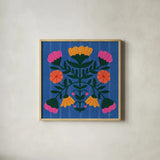 Modern Botanical III by Cheryl Warrick. Shown in a natural wood glass frame for a timeless modern aesthetic. Available as an archival giclee rolled canvas, fine art paper, or poster print. SKU 103996a.