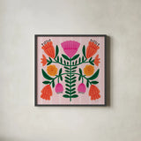 Modern Botanical IV by Cheryl Warrick. Shown in a sleek black glass frame for a contemporary gallery look. Available as an archival giclee rolled canvas, fine art paper, or poster print. SKU 103997a.