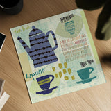 Modern Cafe I by Cheryl Warrick. Shown as a detailed flat fine art print, highlighting archival giclee quality. Available as an archival giclee rolled canvas, fine art paper, or poster print. SKU 37838a.