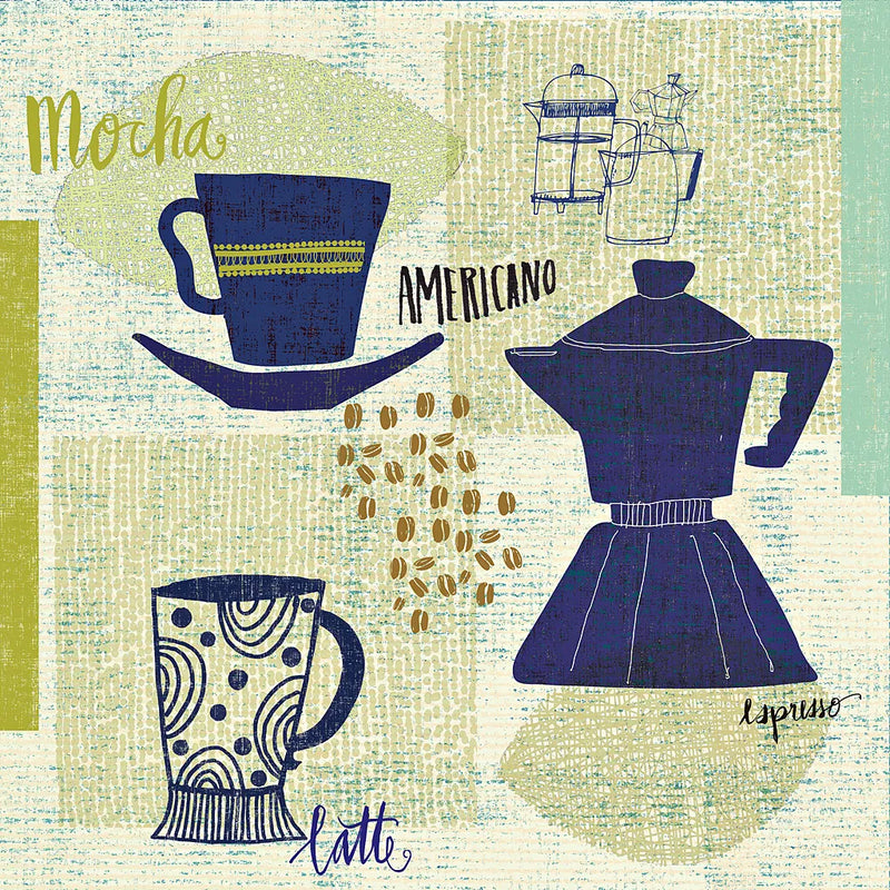 Modern Cafe II by Cheryl Warrick. SKU 37839a. Archival Giclee Fine art print for wall decor.