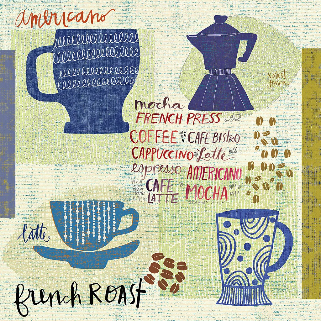 Modern Cafe IV by Cheryl Warrick. SKU 37841a. Archival Giclee Fine art print for wall decor.