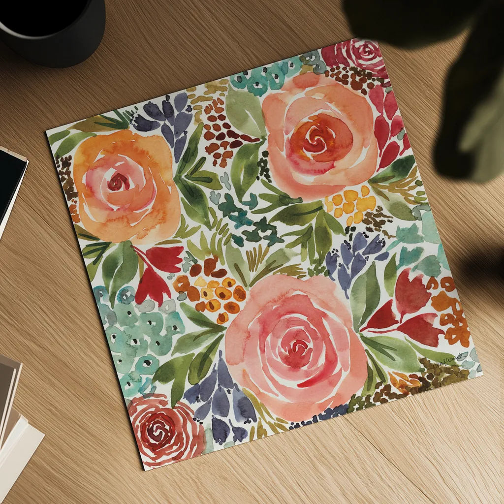 Ode to Spring I by Cheryl Warrick. Shown as a detailed flat fine art print, highlighting archival giclee quality. Available as an archival giclee rolled canvas, fine art paper, or poster print. SKU 78384a.