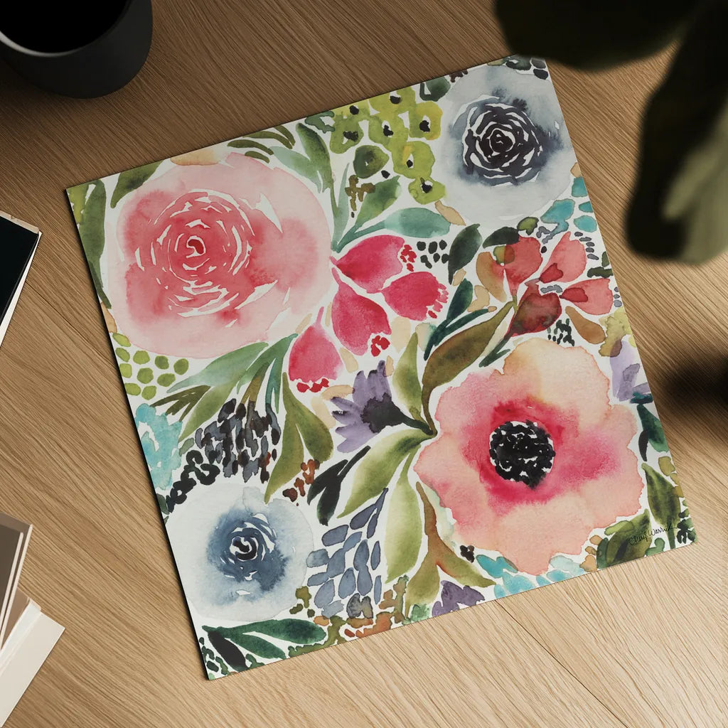 Ode to Spring III by Cheryl Warrick. Shown as a detailed flat fine art print, highlighting archival giclee quality. Available as an archival giclee rolled canvas, fine art paper, or poster print. SKU 78386a.