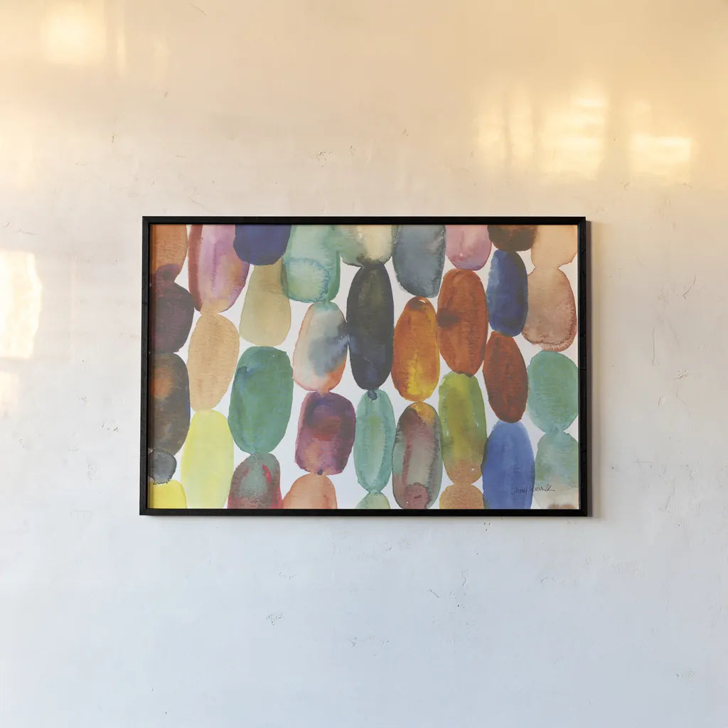 Orbs I Crop by Cheryl Warrick. shown as a paper print in a black flame. Available as a archival giclee rolled canvas, fine art paper, or poster print. SKU 80041i.