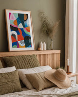 Overflow II by Cheryl Warrick. shown as a paper print in a natural frame. Available as a archival giclee rolled canvas, fine art paper, or poster print. SKU 79898h.