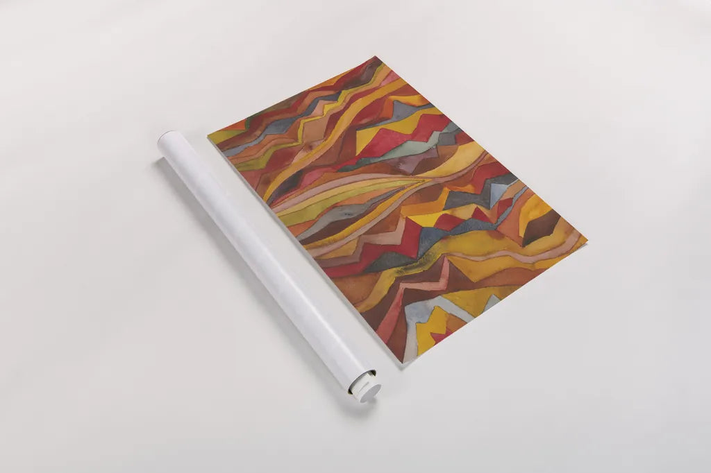 Painted Desert I by Cheryl Warrick. shown as a rolled paper print. Available as archival giclee rolled canvas, fine art paper, or poster print. SKU 79895h.
