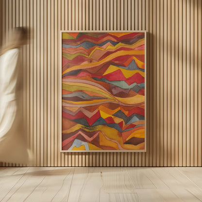 Painted Desert I by Cheryl Warrick. shown as over sized large wall art. Available as an archival giclee rolled canvas, fine art paper, or poster print. SKU 79895h.