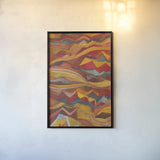 Painted Desert I by Cheryl Warrick. shown as a paper print in a black flame. Available as a archival giclee rolled canvas, fine art paper, or poster print. SKU 79895h.