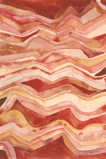 Painted Desert II by Cheryl Warrick. SKU 79896h. Archival Giclee Fine art print for wall decor.