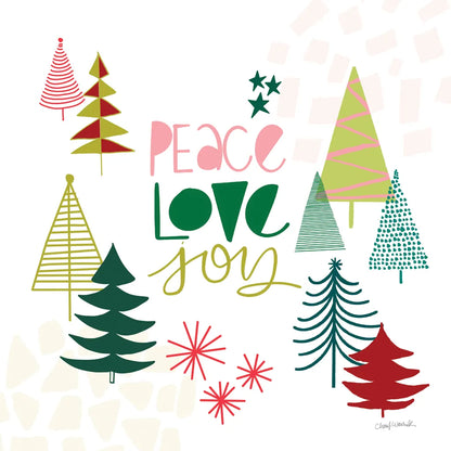 Peace Love Joy II by Cheryl Warrick. SKU 79260a. Archival Giclee Fine art print for wall decor.