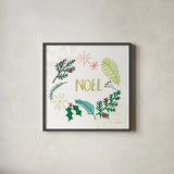 Peace Love Joy III by Cheryl Warrick. Shown in a sleek black glass frame for a contemporary gallery look. Available as an archival giclee rolled canvas, fine art paper, or poster print. SKU 79261a.