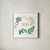 Peace Love Joy III by Cheryl Warrick. Shown in a crisp white glass frame for a clean and minimalist style. Available as an archival giclee rolled canvas, fine art paper, or poster print. SKU 79261a.